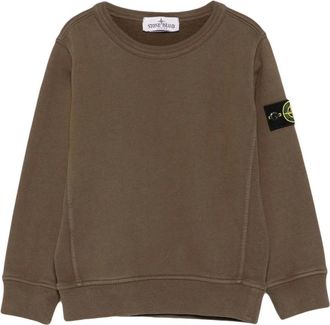 Stone Island Kids Sweatshirts, male, Green, 4 Y, Green Sweatshirt Stylish Casual Trendy Look