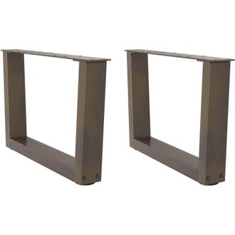 vidaXL Patas Para Mesa De Centro En Forma De V (2 Unidades, Acero Natural, 50 X 30-31,3 Cm) Vidaxl