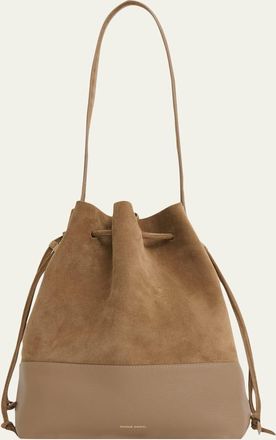 Mansur Gavriel Cabas Suede & Leather Bucket Shoulder Bag