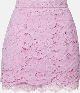 Patou Minigonna in pizzo di misto cotone