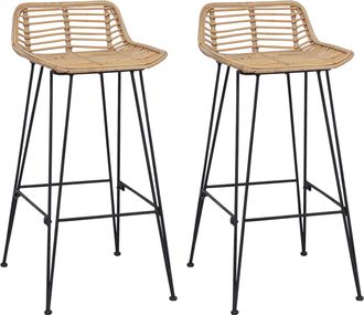vidaXL Silla De Bar 44 X 46 X 91 Cm Hierro Redondo De 10 Mm Vidaxl