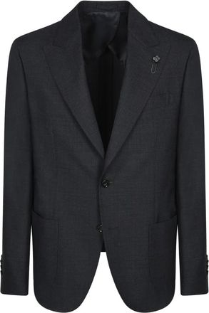 Lardini Blauwe Blazer voor Mannen Aw 25 - Heren - Blazers - Blauw - XL - Wol - Jassen
