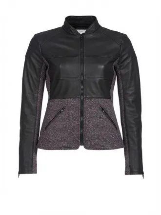 Pinko Mixed-Material Jacket - Black