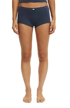 Cotton On Womens Dreamy Soft Pointelle Micro Short in Steely Blue at Nordstrom, Size X-Small