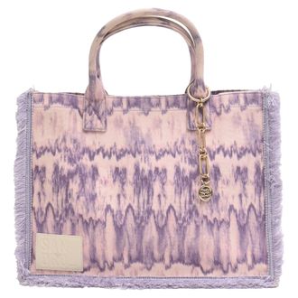 Sandro Sandro Kasba Tie-Dye Tote Bag in Purple Cotton Canvas