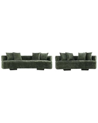 Manhattan Comfort 2Pc Modern Verandah Chenille 112In Sofa & 90.6In Sofa