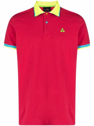 Peuterey colour-block polo shirt - Red