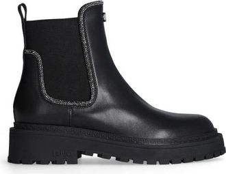 Liu Jo Chelsea Boots met Strasssteentjes - Dames - Chelseaboots - Zwart - 37 EU - Leer - Schoenen