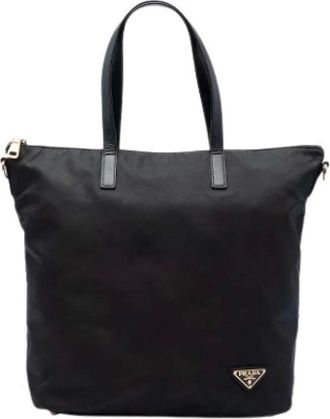 Prada Pre-owned Tote Bags, female, Black, Size: ONE SIZE Pre-owned Satchel