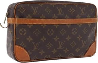Louis Vuitton Pre-owned Monogram Clutch Bag - Dames - Vintage Clutch - Bruin - ONE Size - Vintage
