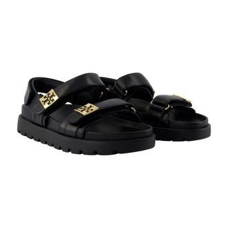 Tory Burch Womens Mellow Sandal Black Calfskin