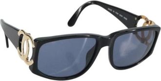 Chanel Pre-owned Accessories, female, Black, Size: ONE SIZE Pre-owned Plastic Sunglasses