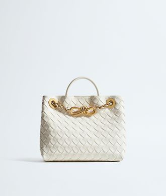 Bottega Veneta Small Andiamo Chain - White - Woman - 100% Lambskin