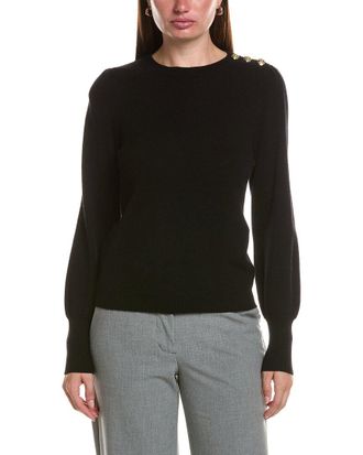 Bruno Magli Button Shoulder Wool & Cashmere-Blend Sweater