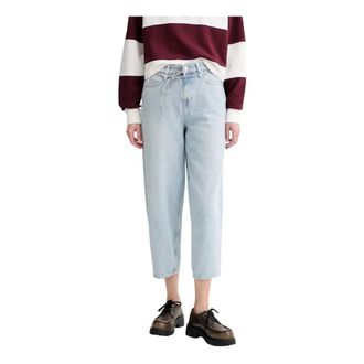 Marc O'Polo Stine Relaxed Barrel Cropped Jeans - Dames - Jeans - Blauw - Maat: W29 L30 Katoen