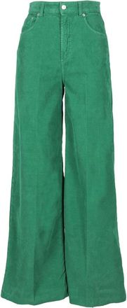 Department Five Elegante Palazzo Broek - Dames - Loose Fit Jeans - Groen - W29 - Katoen - Jeans