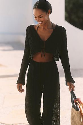 Peixoto Jesse Tie-Front Crop Top