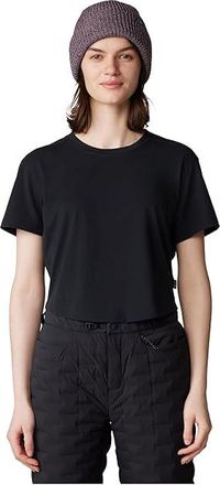 Mountain Hardwear Trekkin Gotm Short Sleeve Womens Clothing Black : SM, Elastane/Polyester/Tencel