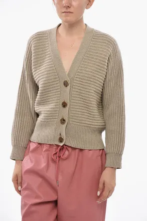 Stella McCartney Cardigan in Cashmere e Lana con Scollo a V Stella McCartney