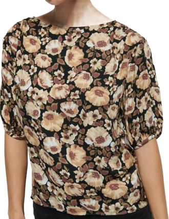 Nation Ltd Luisa Drape Top In Night Floral