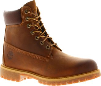 Timberland Mens Smart Boots Premium 6 Inch Lace Waterproof Leather Up brown - Size UK 11.5