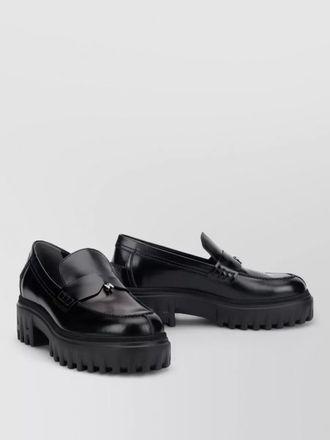 Hogan leather slip-on brogues