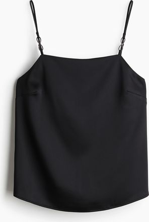 H&M Satin-Tr&auml;gertop mit Strassdetail - Schwarz