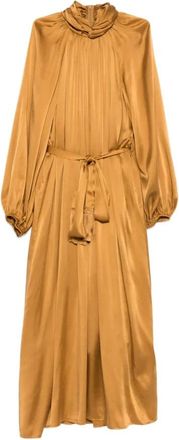 Zimmermann Hypnotic Twist Sheath Midi Jurk - Dames - Casual kleedjes - Bruin - L - Kleedjes