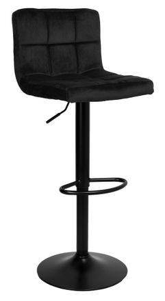 OEM Taburete De Bar Arako De Terciopelo Negro