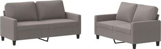 vidaXL Vidaxl - Juego De Sof&aacute;s Con Cojines 2 Piezas Tela Gris Taupe