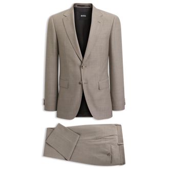 BOSS Two-piece slim-fit suit in virgin wool