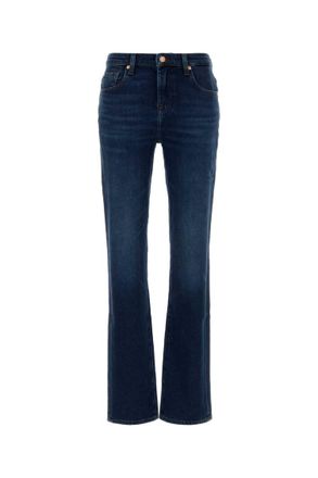 7 For All Mankind Dark Blue Mid Rise Jeans