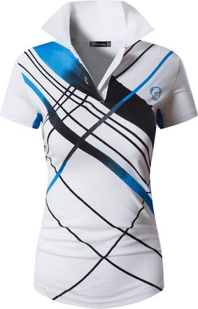 Jeansian Womens Sports Breathable Short Sleeve Polo T-Shirts Tee SWT272 White XXL