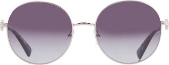 Longchamp Blue Gradient Round Ladies Sunglasses LO188S 042 57