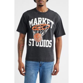 Market Shooting for Peace Graphic T-Shirt in Washed Black at Nordstrom, Size Xx-Large