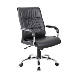Dmora Altri - Silla De Oficina Ballarat, Silla Ejecutiva Con Reposabrazos, Silla De Oficina Ergon&oacute;mica, Cm 69x60h105/115, Negro