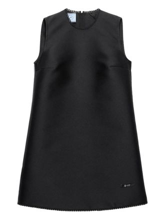 Prada Abito corto con colletto in pizzo - Nero