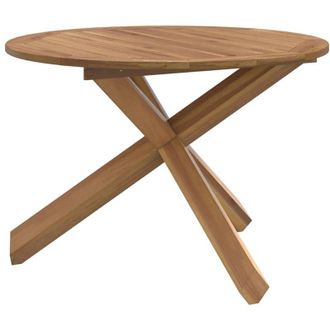 vidaXL Vidaxl - Mesa De Jard&iacute;n Madera Maciza De Teca &Oslash;109x74 Cm