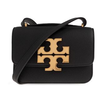 Tory Burch Eleanor Small leren schoudertas - Dames - Schoudertassen - Zwart - ONE Size - Leer - Tassen