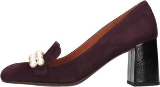 Chie Mihara Petard Su&egrave;de Loafers - Dames - Pumps - Paars - 38 1/2 EU - Su&egrave;de - Schoenen
