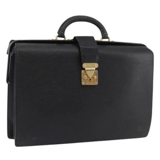 Louis Vuitton Pre-owned Handbags, female, Black, Size: ONE SIZE Pre-owned Serviette Fermoir Business Bag