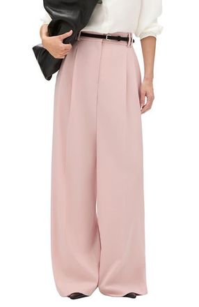 Another Tomorrow Twill Pleated Trouser in Lotus Pink at Nordstrom, Size 50 32 It