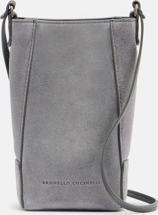 Brunello Cucinelli Monili suede crossbody bag