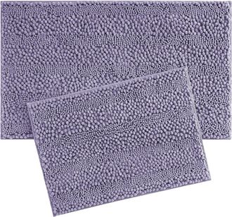 Laura Ashley Chenille Set of 2 Bath Rugs in Wisteria Purple at Nordstrom Rack
