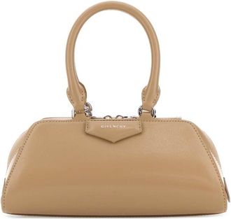 Givenchy Beige Leather Mini Antigona East-West Handbag