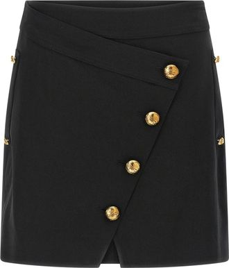 Elisabetta Franchi Dames, Rokken, Zwart, Maat: M Gabardine