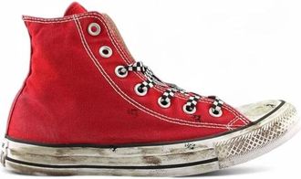 Converse Canvas Hoge Top Rubberen Zool Schoen - Heren - Sneakers - Rood - 40 EU - Schoenen