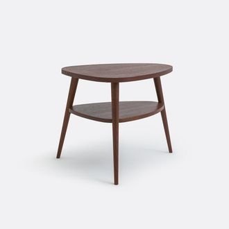 La Redoute Interieurs Vintage dubbel nachtkastje met notenhout en fineer, Quilda
