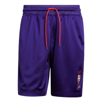 adidas Mens adidas Stripe Printing Lacing Sports Shorts Blue HS8518