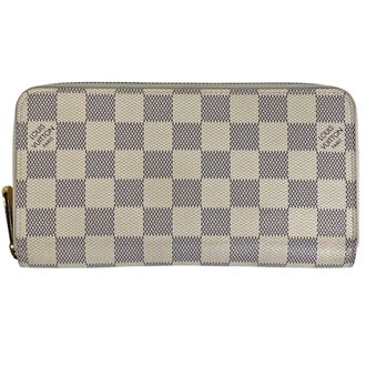 Louis Vuitton White Damier Azur Long Wallet (Bi-Fold) (Pre-Owned)